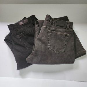 LOT of 2 Ermenegildo Zegna Italian Jeans Denim Euro Black & Gray 36x31